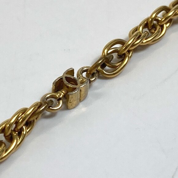 CHANEL Gold Logo Necklace